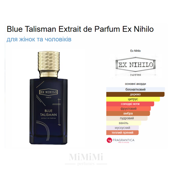 Фото Розпив Ex Nihilo BLUE TALISMAN Extrait De Parfum 5мл 8945-5G,