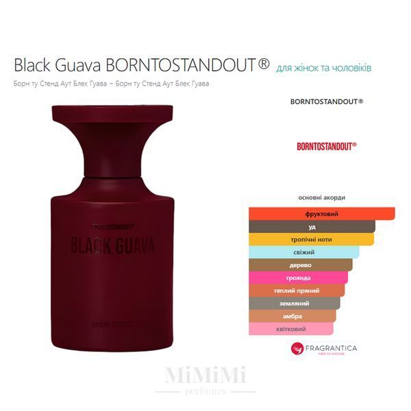 Розпив Borntostandout BLACK GUAVA extract 2мл &mdash; MiMiMi Perfumes