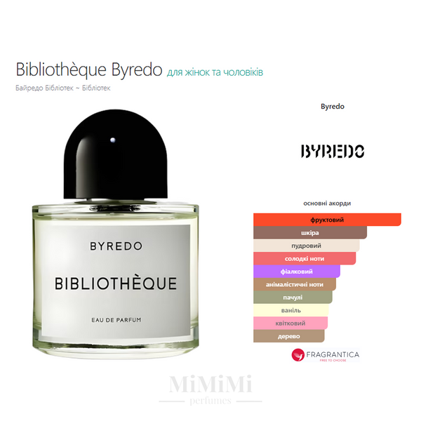 Распив Byredo BIBLIOTHEQUE 3мл &mdash; MiMiMi Perfumes