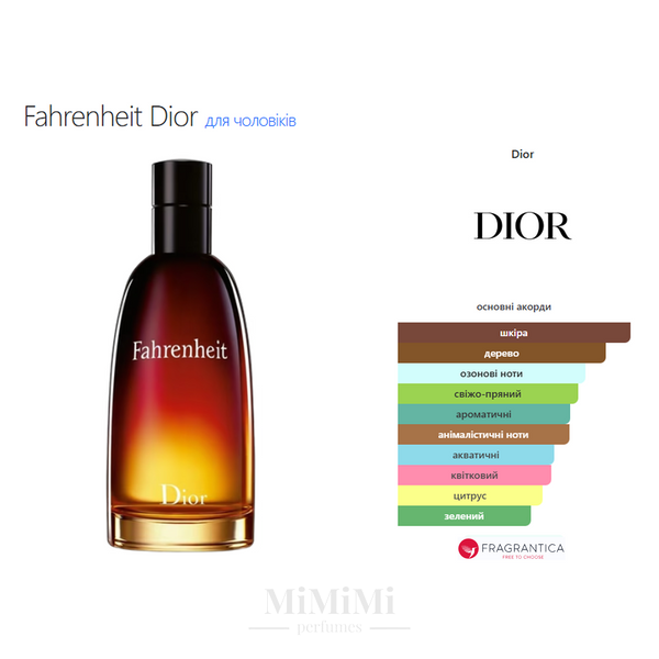 Фото Розпив Dior FAHRENHEIT EDT 5мл 9492-5,