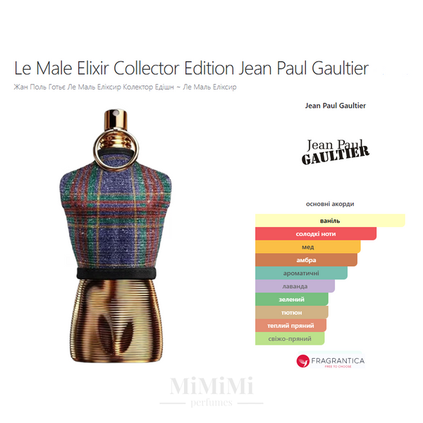 Розпив Jean Paul Gaultier LE MALE ELIXIR COLLECTOR EDITION 3мл &mdash; MiMiMi Perfumes