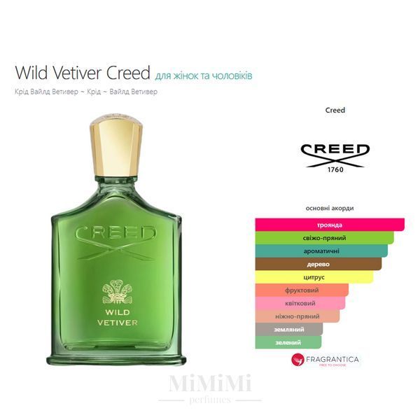 Розпив Creed WILD VETIVER 2мл &mdash; MiMiMi Perfumes