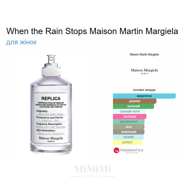 Розпив Maison Margiela REPLICA WHEN THE RAIN STOPS 3мл &mdash; MiMiMi Perfumes