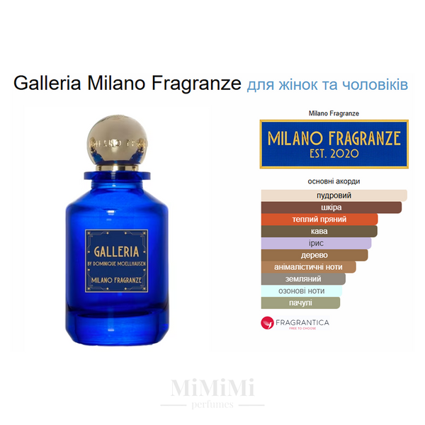 Распив Milano Fragranze GALLERIA edp 3мл &mdash; MiMiMi Perfumes
