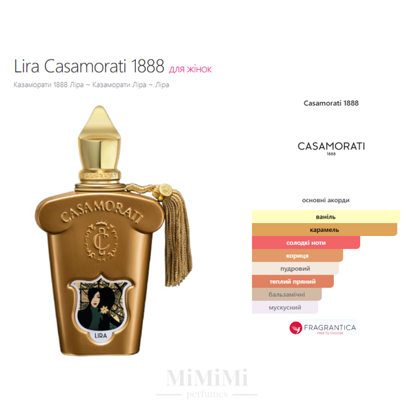 Розпив Xerjoff Casamorati 1888 LIRA 3мл &mdash; MiMiMi Perfumes