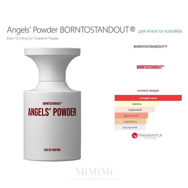 Розпив Borntostandout ANGELS' POWDER 2мл &mdash; MiMiMi Perfumes