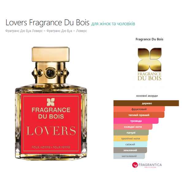 Фото Распив Fragrance Du Bois LOVERS 3мл 9724-3,